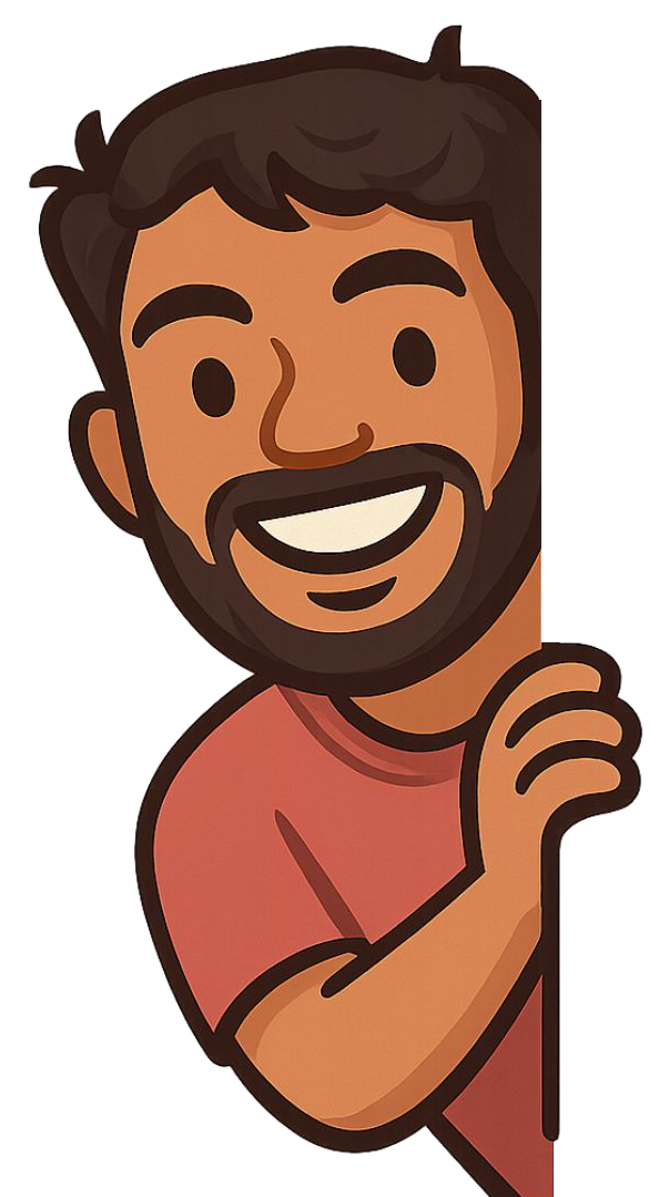 Cartoon avatar peeking